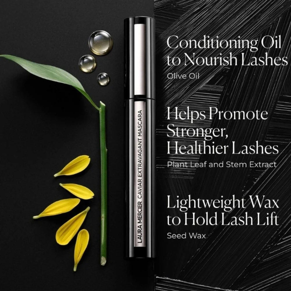 Laura Mercier Caviar Extravagant Mascara: Black, 4.5ml (Travel Size), NIB